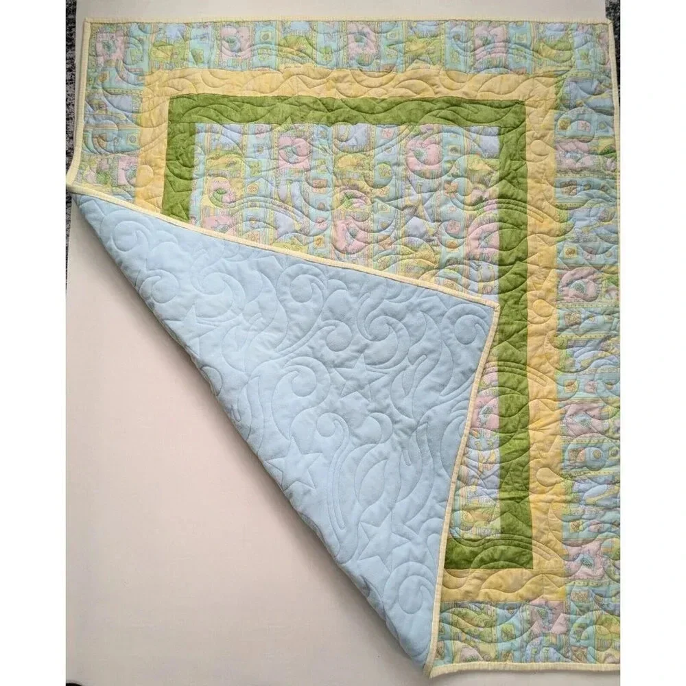 Animal Baby Quilt Handmade Gender Neutral 38